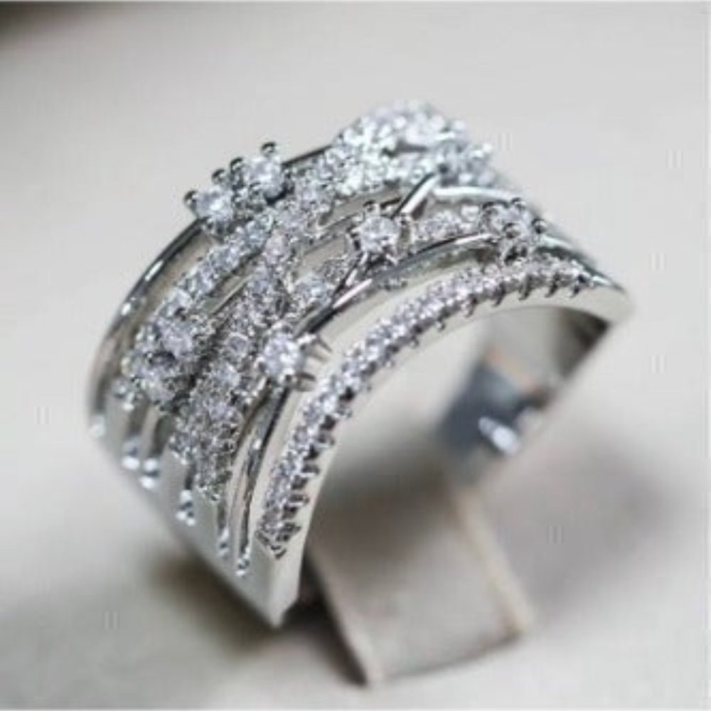 new 925 ENGAGEMENT diamond RING - Picture 4 of 8